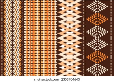 Tejidos de arte tribal. Modalidades étnicas para textiles, alfombras, papel pintado, ropa, sarongs, pañuelos, batiks, bordados, para la industria de la impresión y la publicidad. formas geométricas de ilustración vectorial