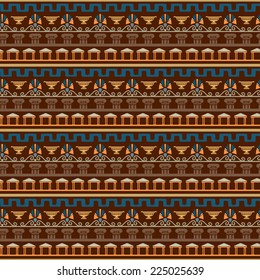 Tribal art Greece vintage ethnic seamless pattern. Greek borders. Folk abstract repeating background texture. Cloth design. Wallpaper 