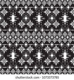 Tribal art  pattern. Ethnic geometric print. Aztec colorful repeating background texture. vector illustration