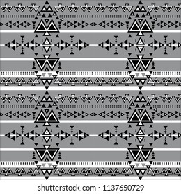 Tribal art  pattern. Ethnic geometric print. Aztec simple repeating background texture. 