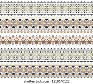 Tribal art pattern. Ethnic geometric print. Aztec colorful repeating background texture.vector illustration.