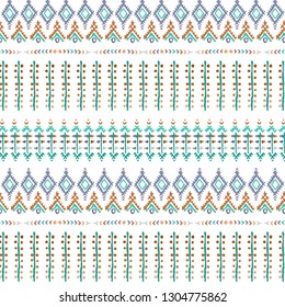 Tribal art pattern. Ethnic geometric print. Aztec colorful repeating background texture,berber signs,vetor illustration. 