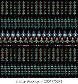 Tribal art pattern. Ethnic geometric print. Aztec colorful repeating background texture,berber signs,vetor illustration. 