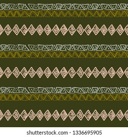 Tribal art pattern. Ethnic geometric print. Aztec colorful repeating background texture. Native American, Indian Southwest print. Ethnic design wallpaper, fabric, cover, textile, weave, wrapping.