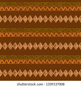 Tribal art pattern. Ethnic geometric print. Aztec colorful repeating background texture. Native American, Indian Southwest print. Ethnic design wallpaper, fabric, cover, textile, weave, wrapping.