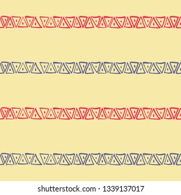 Tribal art pattern. Ethnic geometric print. Aztec colorful repeating background texture. Native American, Indian Southwest print. Ethnic design wallpaper, fabric, cover, textile, weave, wrapping.
