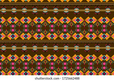 Stammes Kunstmuster. Ethnisch geometrischer Ausdruck. Aztec farbig wiederholt Hintergrundtextur.