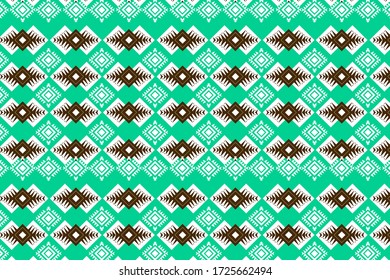 Tribal art pattern. Ethnic geometric print. Aztec colorful repeating background texture.