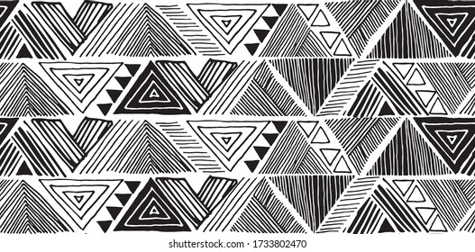Tribal art pattern. Ethnic geometric print. Aztec colorful repeating background texture. Ethnic design wallpaper, fabric, cover, textile, weave, wrapping