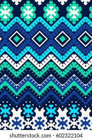 Tribal art seamless pattern. Ethnic geometric print. Colorful repeating background texture. Fabric, cloth design, wallpaper. vector.
