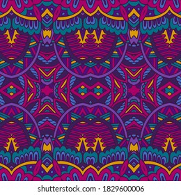 Tribal art style abstract geometric ethnic seamless pattern ornamental.