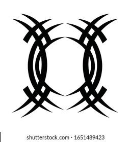Tribal art tattoo with Maori ethnic element