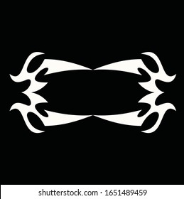 Tribal art tattoo with Maori ethnic element