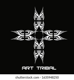 Tribal art tattoo set with Maori ethnic elements