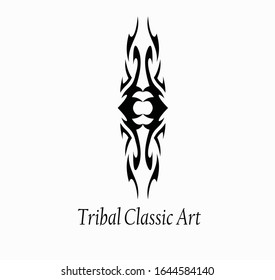 Tribal art tattoo set with Maori ethnic elements. tattoo tribal abstract sleeve, black arm shoulder tattoo fantasy pattern vector, sketch art design isolated