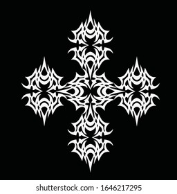 Tribal art tattoo set with Maori ethnic elements. tattoo tribal abstract sleeve, black arm shoulder tattoo fantasy pattern vector, sketch art design isolated
