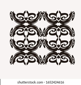 Tribal art tattoo set with Maori ethnic elements. tattoo tribal abstract sleeve, black arm shoulder tattoo fantasy pattern vector, sketch art design isolated