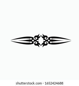 Tribal art tattoo set with Maori ethnic elements. tattoo tribal abstract sleeve, black arm shoulder tattoo fantasy pattern vector, sketch art design isolated