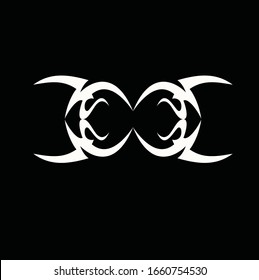 Tribal art tattoo set with Maori ethnic elements
