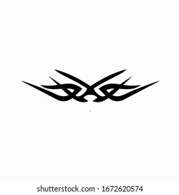 Tribal art tattoo set with Maori ethnic elements. tattoo tribal abstract sleeve, black arm shoulder tattoo fantasy pattern vector, sketch art design isolated