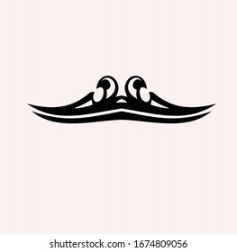 Tribal art tattoo set with Maori ethnic elements. tattoo tribal abstract sleeve, black arm shoulder tattoo fantasy pattern vector, sketch art design isolated