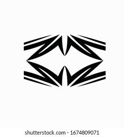 Tribal art tattoo set with Maori ethnic elements. tattoo tribal abstract sleeve, black arm shoulder tattoo fantasy pattern vector, sketch art design isolated
