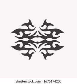 Tribal art tattoo set with Maori ethnic elements 