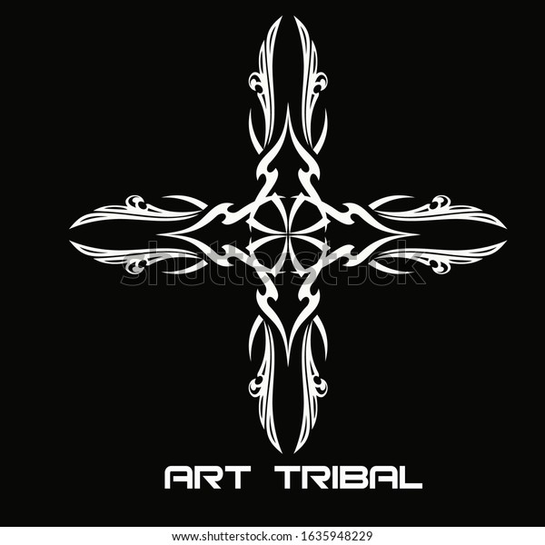 Tribal art\
tattoo set with Maori ethnic\
elements