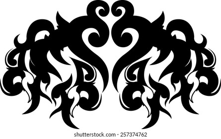 Tribal art tattoo vector.