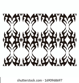 Tribal art tattoos are arranged with Maori ethnic elements frescos
