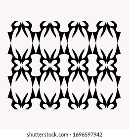 Tribal art tattoos are arranged with Maori ethnic elements frescos