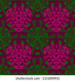 Tribal, asian like seamless pattern