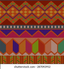 Tribal Aztec Abstract Seamless Pattern. Geometric Vector.