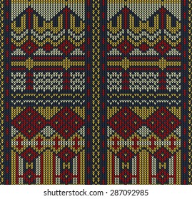 Tribal Aztec Abstract Seamless Pattern. Geometric Vector.