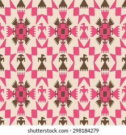 Tribal aztec abstract seamless pattern
