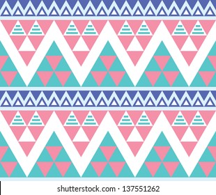 Tribal aztec colorful seamless pattern