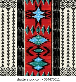 Tribal Aztec Geometric Pattern. Vector Illustration. Seamless texture. Ethnic tribal ornamental style. Native american indian ornaments.