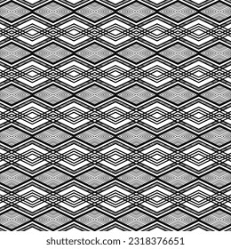 tribal aztec mix african seamless pattern texture background in traditional style black white color