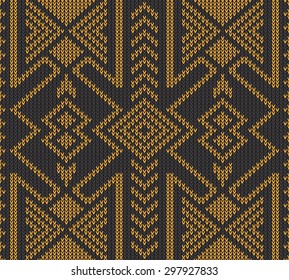 Tribal Aztec Seamless Pattern. Geometric Vector illustration