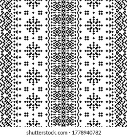 tribal aztec seamless pattern texture background in traditional style black white color 