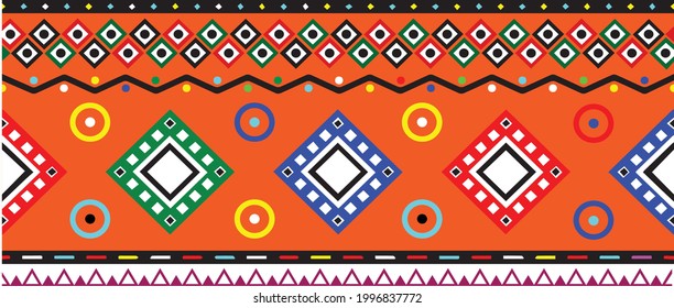 Tribal Aztec seamless pattern vector design