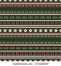 Tribal aztec seamless vector pattern. Geometric background with ethnic motifs. Design in boho style for printing on textile or paper.