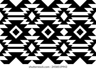 Tribal aztec vector retro seamless pattern on white background. Navajo southwest. Geometric ethnic oriental seamless pattern traditional. Mexican style. fabric, clothing, carpet, textile, batik, rug