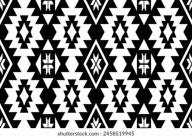 Tribal aztec vector retro seamless pattern on white background. Navajo southwest. Geometric ethnic oriental seamless pattern traditional. Mexican style. fabric, clothing, carpet, textile, batik, rug