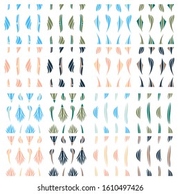 Tribal background, ethnic pattern set. Boho texture. Ethnic background with shape elements. Wallpaper for pattern fills, web page