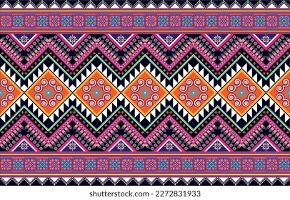 Tribal  Background geometric ethnic pattern Oriental traditional Design for seamless,carpet,wallpaper,clothing,wrapping,fabric,Vector illustration.