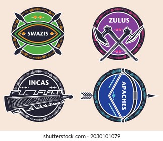 
Tribal badge background design. logo. badge vector design