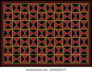 Tribal batik art from papollo songkang passura Toraja, Indonesia, geometric pattern. flat vector