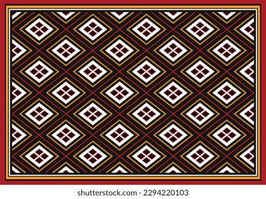 Arte de batik tribal de Toraya Indonesia patrones geométricos vectores planos