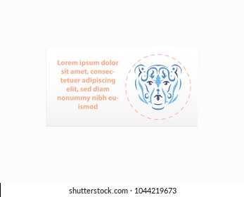 Tribal bear business card mockup